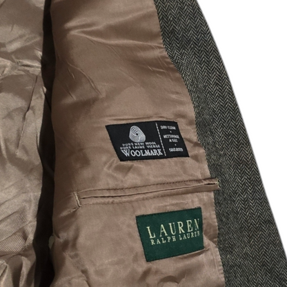 Saco Ralph Lauren 40l Lana Gris, Verde (Usado)