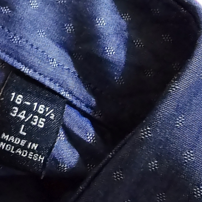 Camisa Tommy Hilfiger Slim Fit Grande L Azul (Usado)
