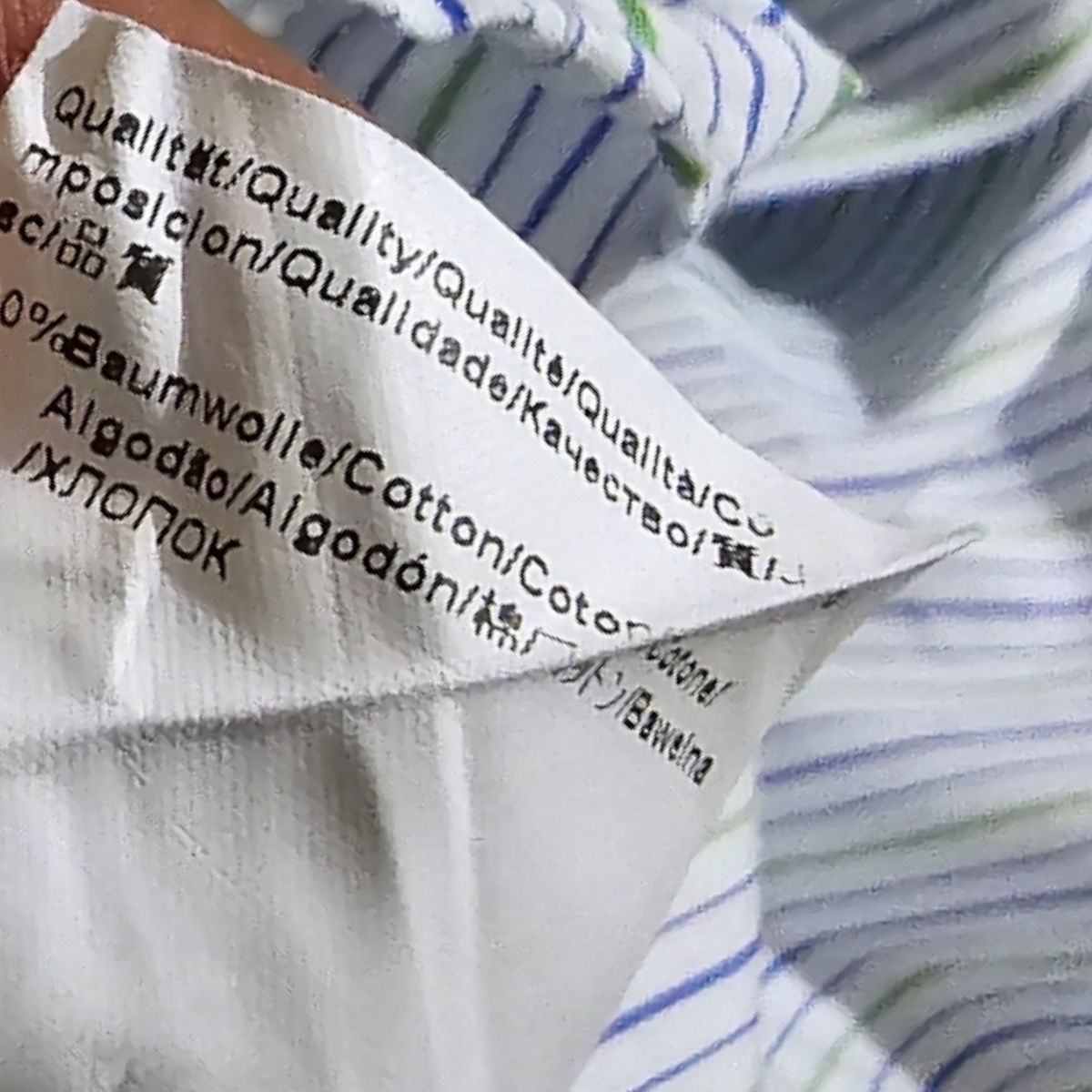 Camisa Hugo Boss Regular Fit Grande L Blanca Lineas Verdes (Usado)