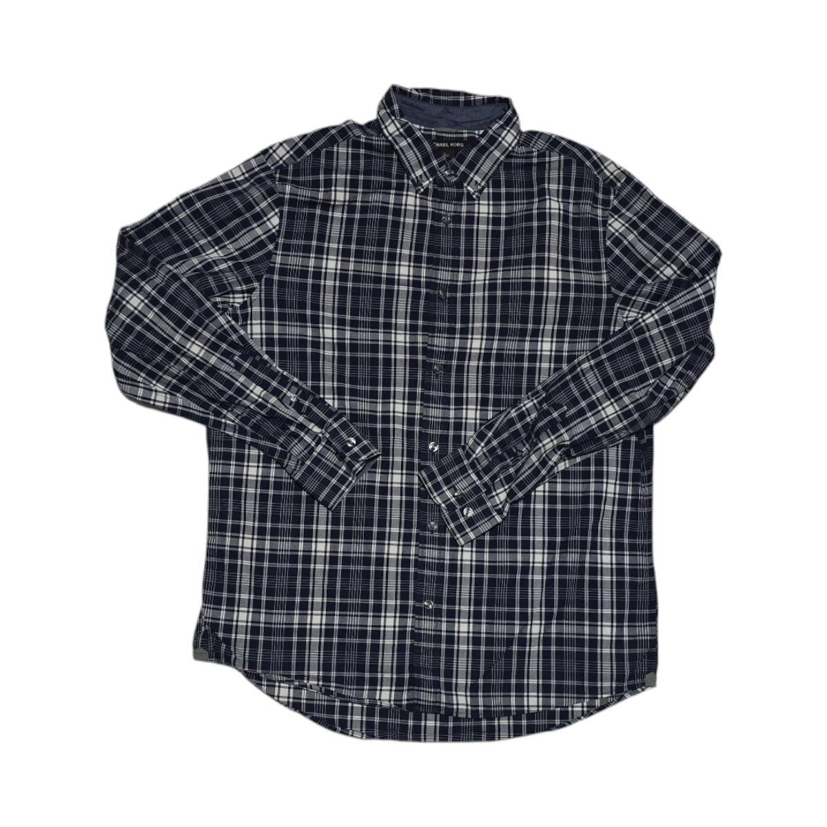 Camisa Michael Kors Grande L Tailored Fit Lineas Azul (Usado)