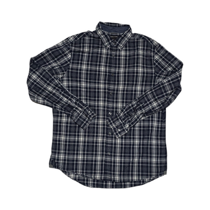 Camisa Michael Kors Grande L Tailored Fit Lineas Azul (Usado)