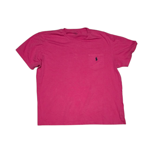 Playera Ralph Lauren Grande L Rosa Pony Azul (Usado)