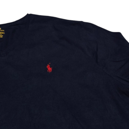 Playera Ralph Lauren Xgrande Xl Azul Pony Rojo (Usado)