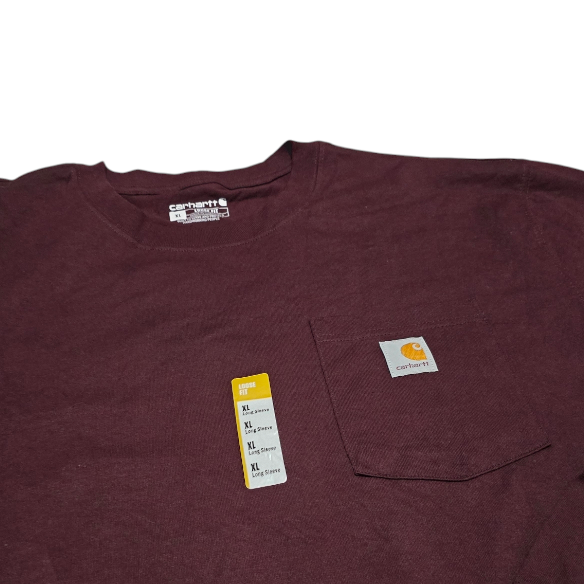 Playera Manga Larga Carhartt Xgrande Xl Vino