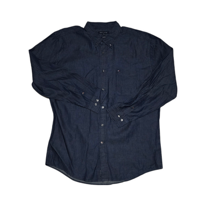 Camisa Tommy Hilfiger Classic Fit Xgrande Xl Azul (Usado)