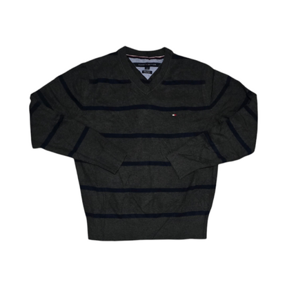 Sueter Tommy Hilfiger Chico S Gris Lineas