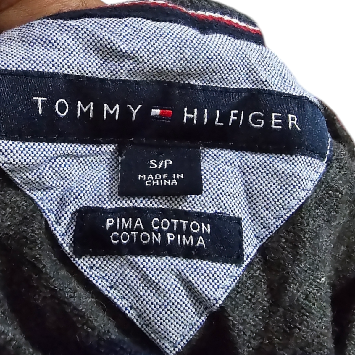 Sueter Tommy Hilfiger Chico S Gris Lineas