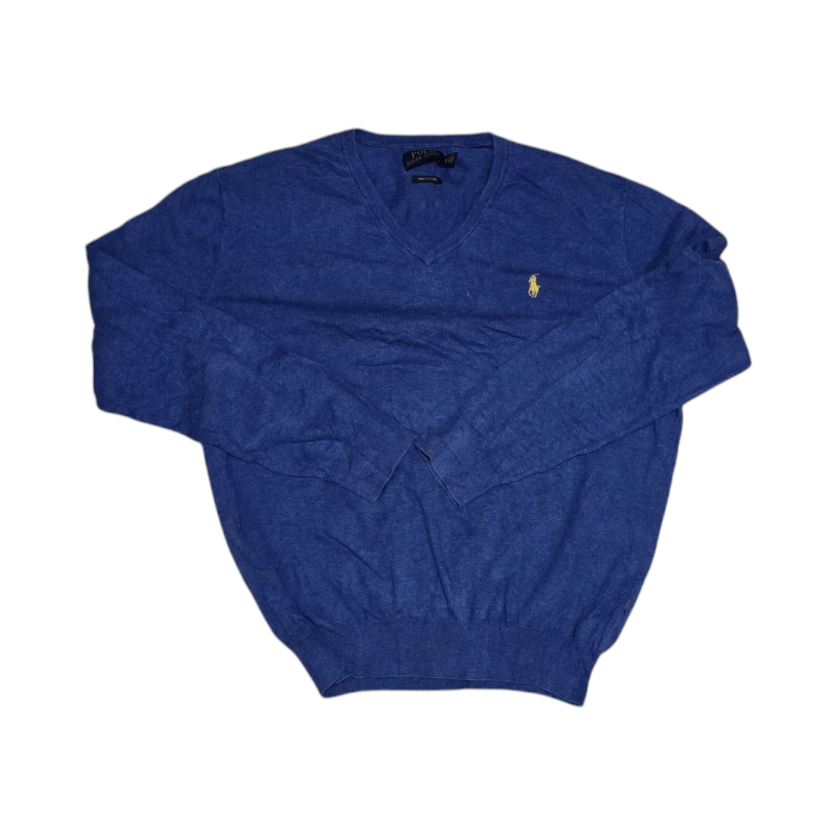 Sueter Ralph Lauren Pima Cotton Grande L Azul Pony Amarillo