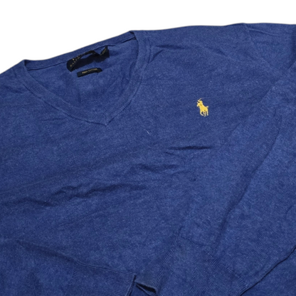 Sueter Ralph Lauren Pima Cotton Grande L Azul Pony Amarillo