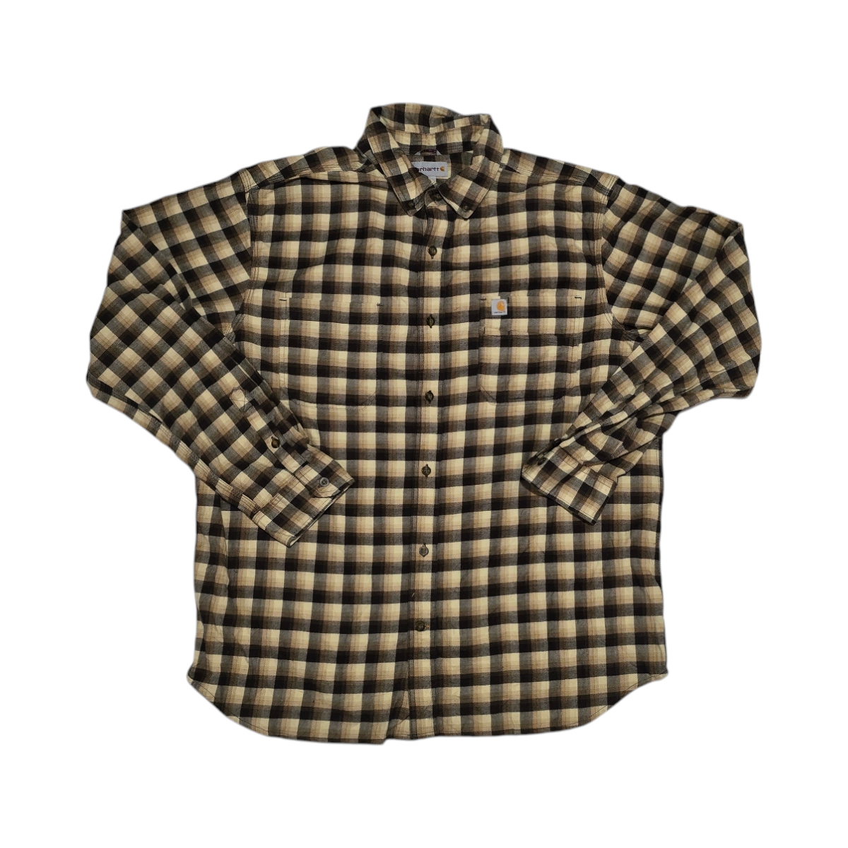 Camisa Carhartt Xgrande Xl Relaxed Fit Cuadro Cafe (Usado)