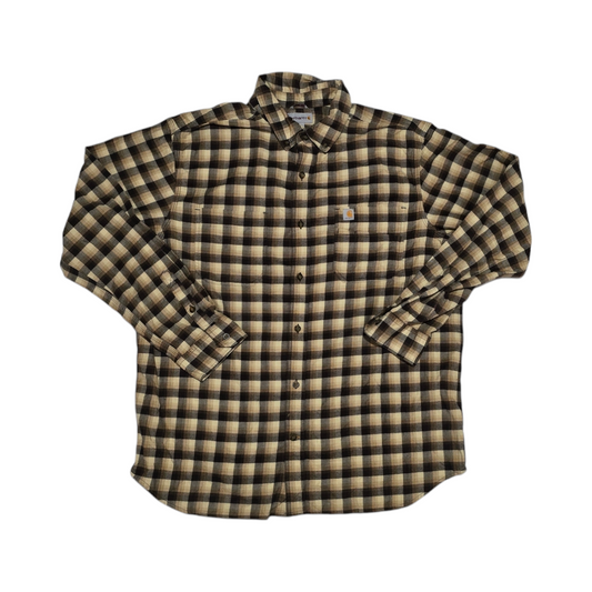 Camisa Carhartt Xgrande Xl Relaxed Fit Cuadro Cafe (Usado)