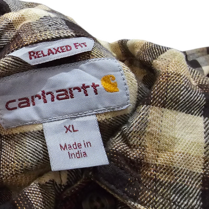 Camisa Carhartt Xgrande Xl Relaxed Fit Cuadro Cafe (Usado)