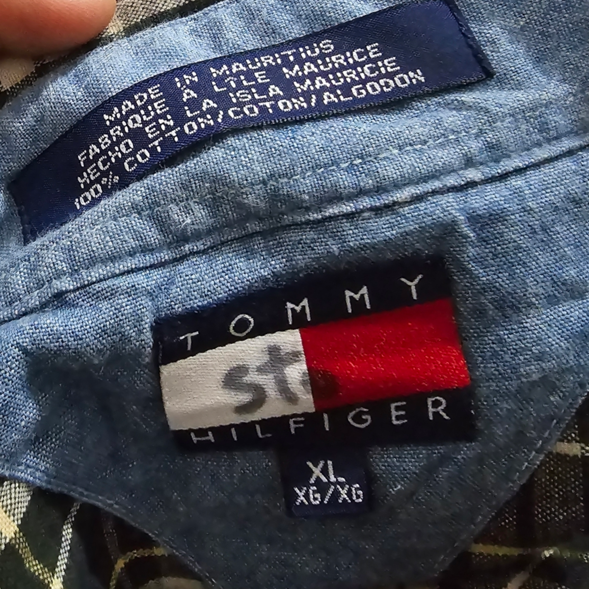 Camisa Tommy Hilfiger Xgrande Xl Cuadro Verde (Usado)