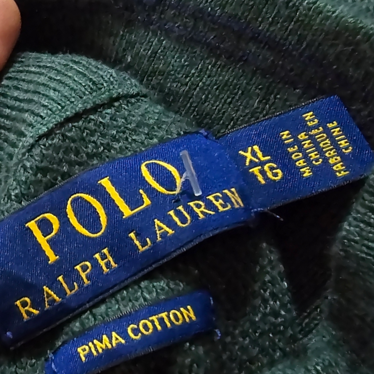 Sueter Ralph Lauren Xgrande Xl Verde Algodon Pima (Usado)
