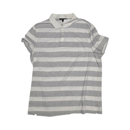 Playera Polo Michael Kors 2xl Lineas Gris Y Blanca (Usado)