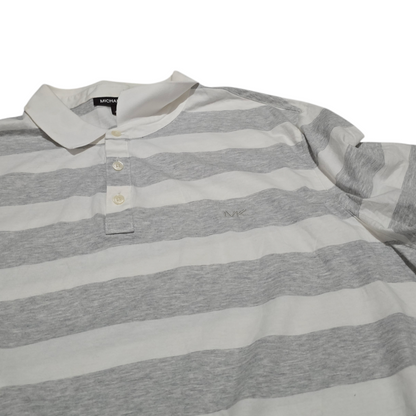Playera Polo Michael Kors 2xl Lineas Gris Y Blanca (Usado)
