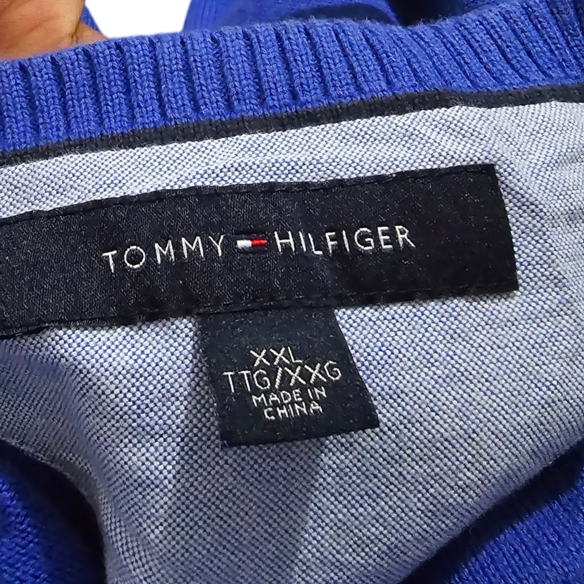 Sueter Tommy Hilfiger 2xl Azul (Usado)