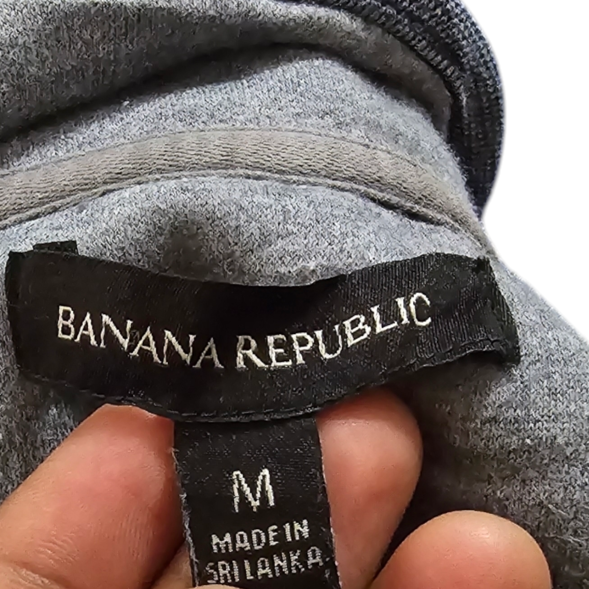 Sueter Medio Cierre Banana Republic Mediana M Gris (Usado)