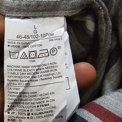 Camisa Cuadros Camden Fit Banana Republic Grande L Gris Rojo (Usado)