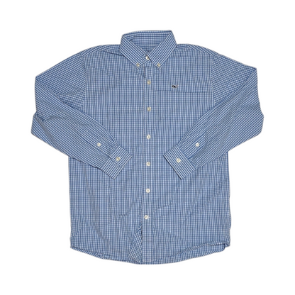 Camisa Vineyard Vines Adolescente 8-10 Cuadro Azul (Usado)