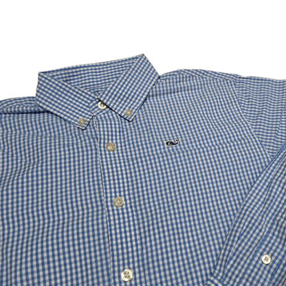 Camisa Vineyard Vines Adolescente 8-10 Cuadro Azul (Usado)