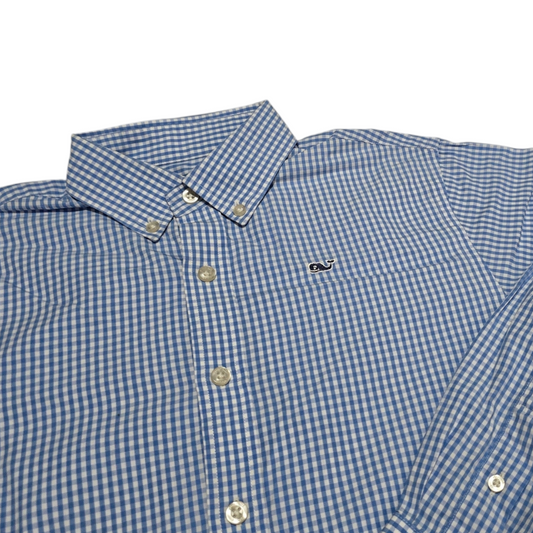 Camisa Vineyard Vines Adolescente 8-10 Cuadro Azul (Usado)
