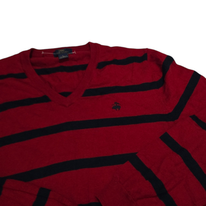 Sueter Brooks Brothers Grande L Rojo Lineas Azules (Usado)