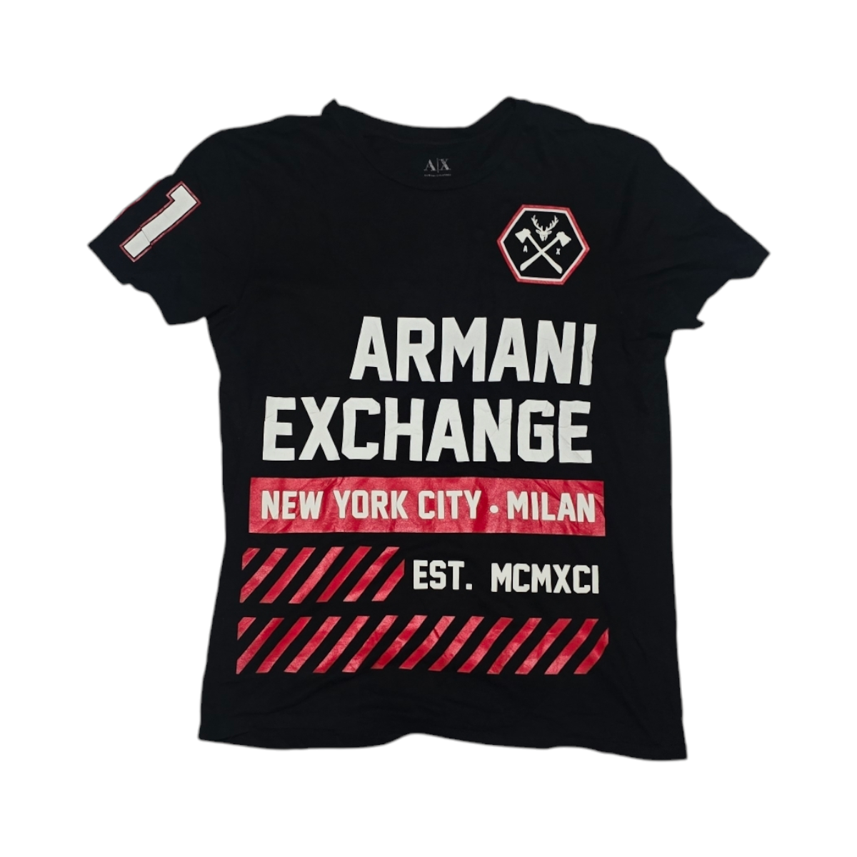 Playera Armani Exchange Mediana M Negro Letras