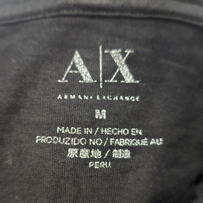 Playera Armani Exchange Mediana M Negro Letras