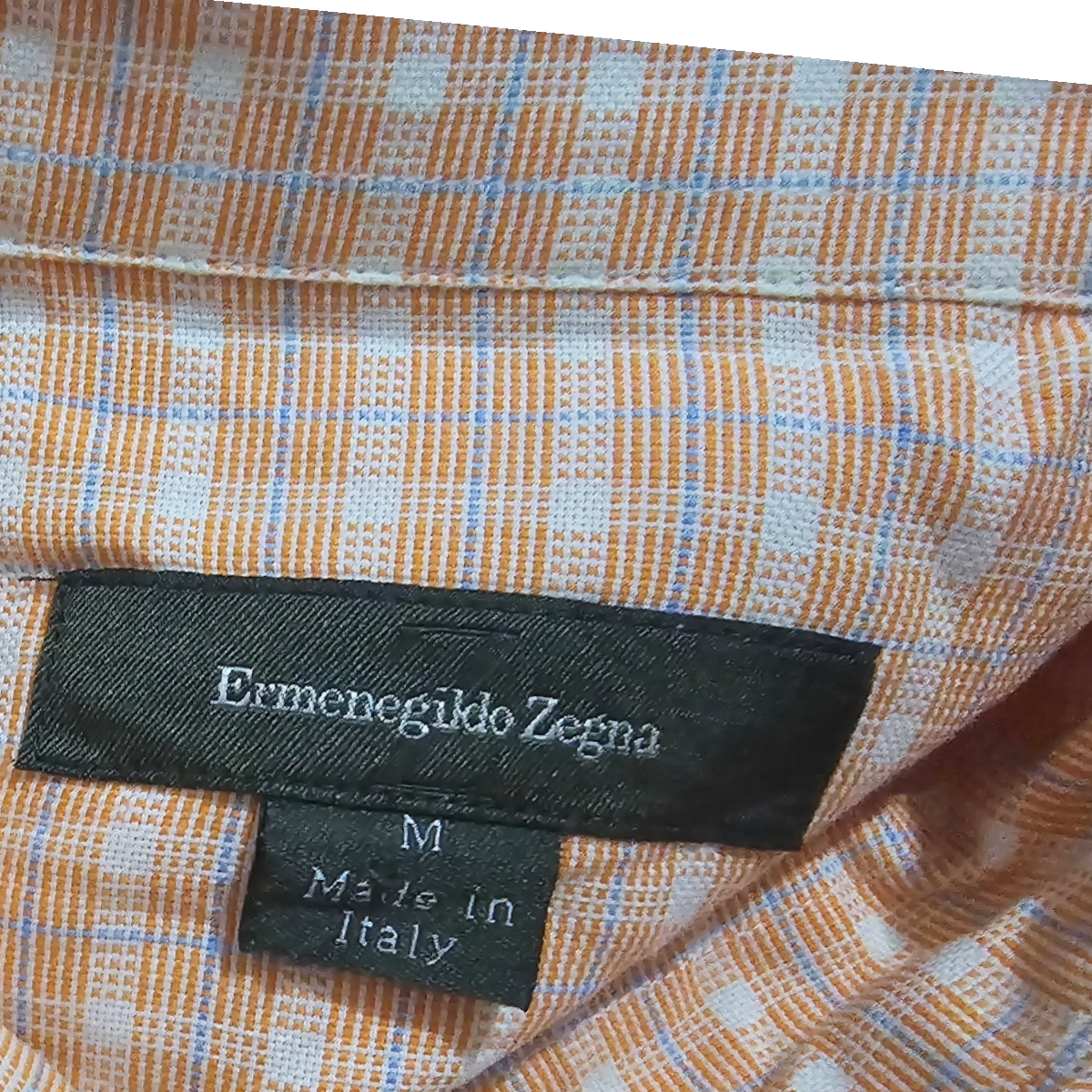 Camisa Ermenegildo Zegna Mediana M Naranja Cuadros