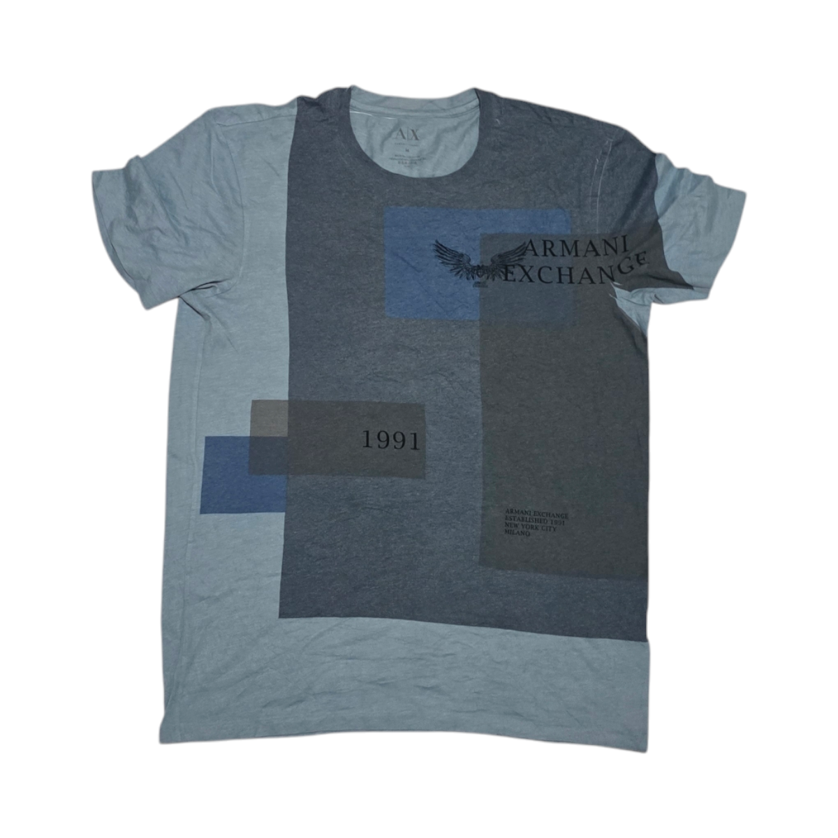 Playera Armani Exchange Mediana M Azul