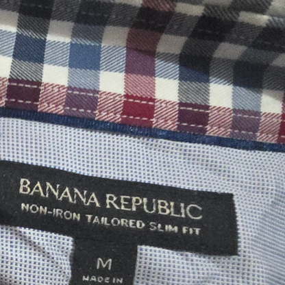 Camisa Banana Republic Mediana M Slimfit Cuadro Azul