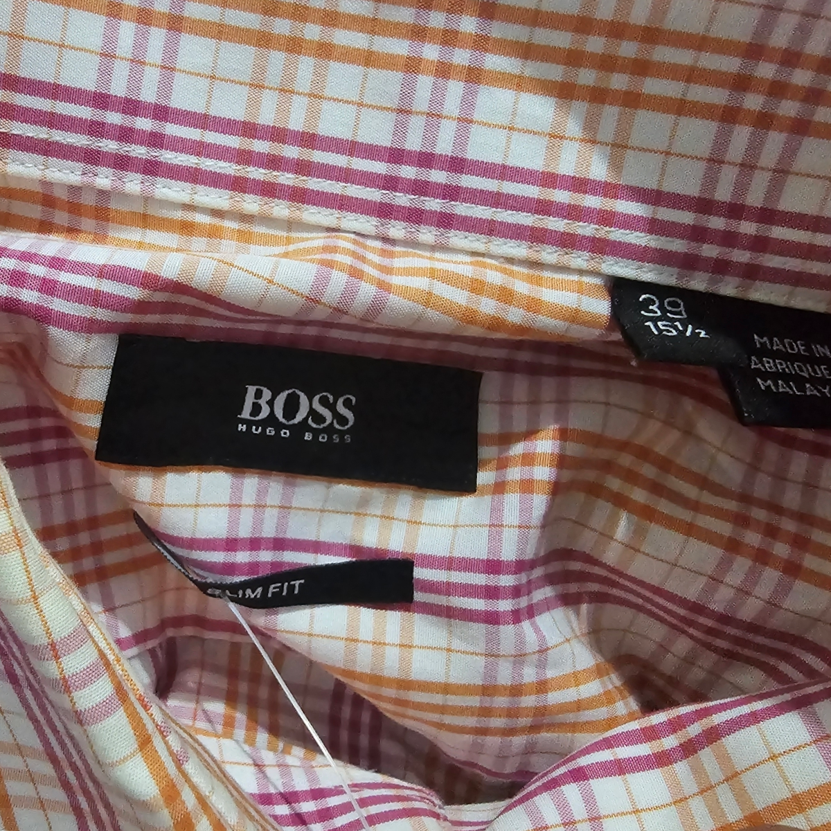 Camisa Hugo Boss Mediana M 15 1/2 Slimfit Naranja