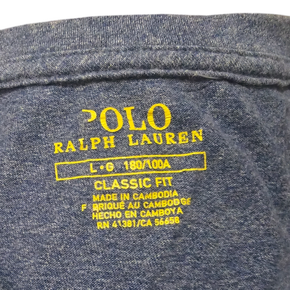 Playera Ralph Lauren Grande L Classic Fit Azul Claro