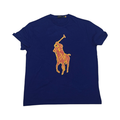 Playera Ralph Lauren Grande L Classic Fit Azul Big Pony