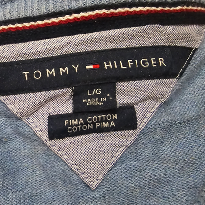 Sueter Tommy Hilfiger Cuello V Grande L Azul Claro