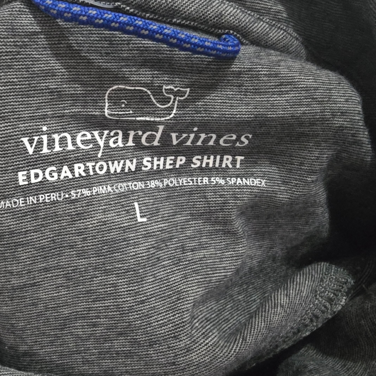 Playera Manga Larga Vineyard Vines Grande L Gris