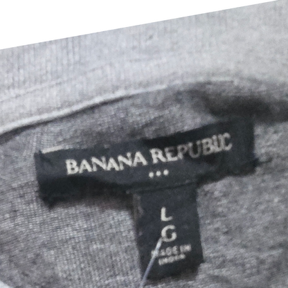 Playera Manga Larga Banana Republic Grande L Gris