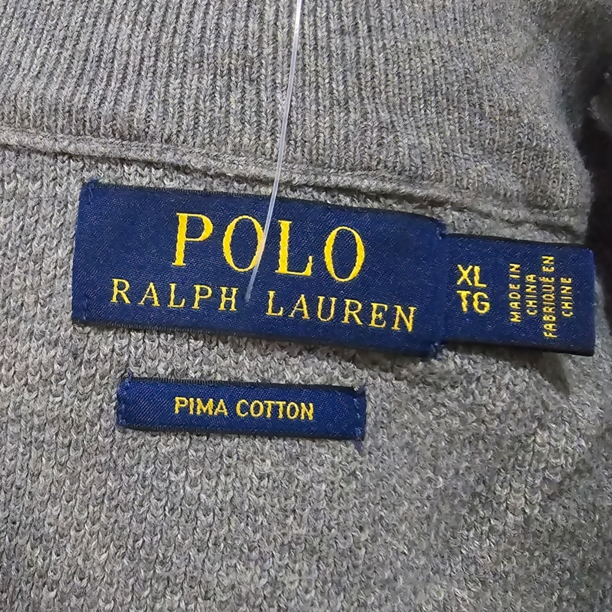 Sueter Ralph Lauren Xgrande Xl Gris Algodon Pima