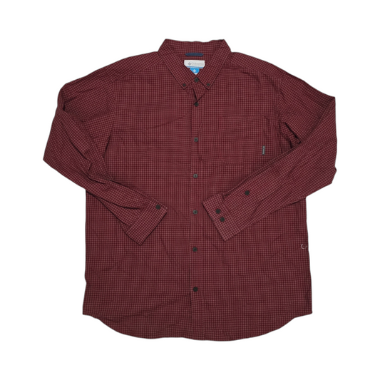 Camisa Columbia Xgrande Xl Cuadro Rojo