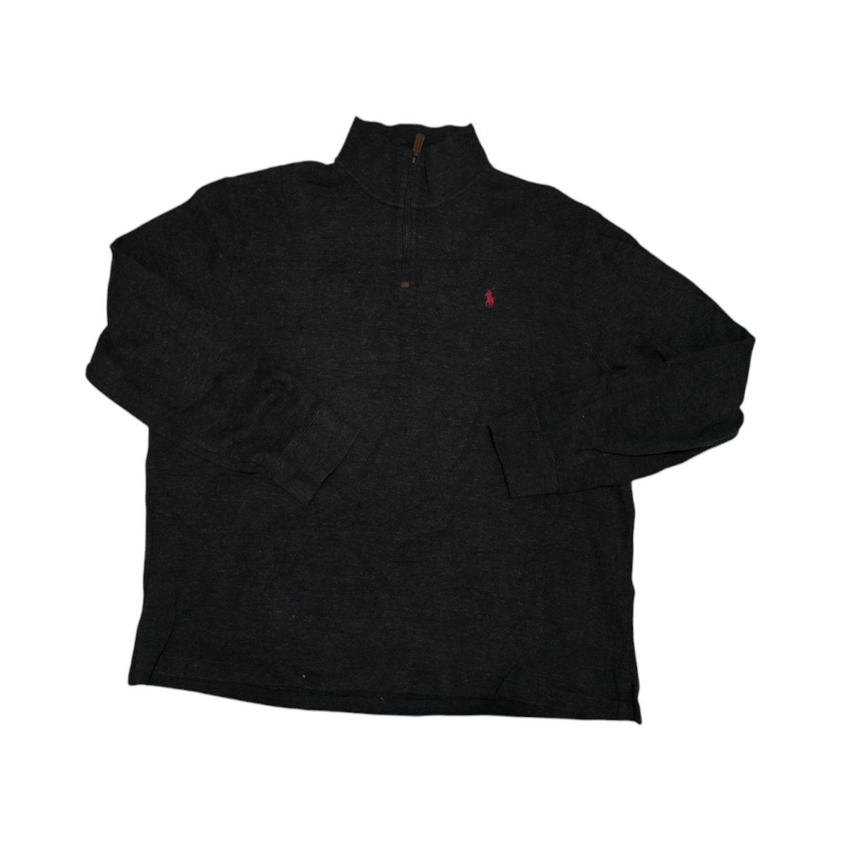 Sueter Ralph Lauren 2xl Gris Oscuro Pony Rojo