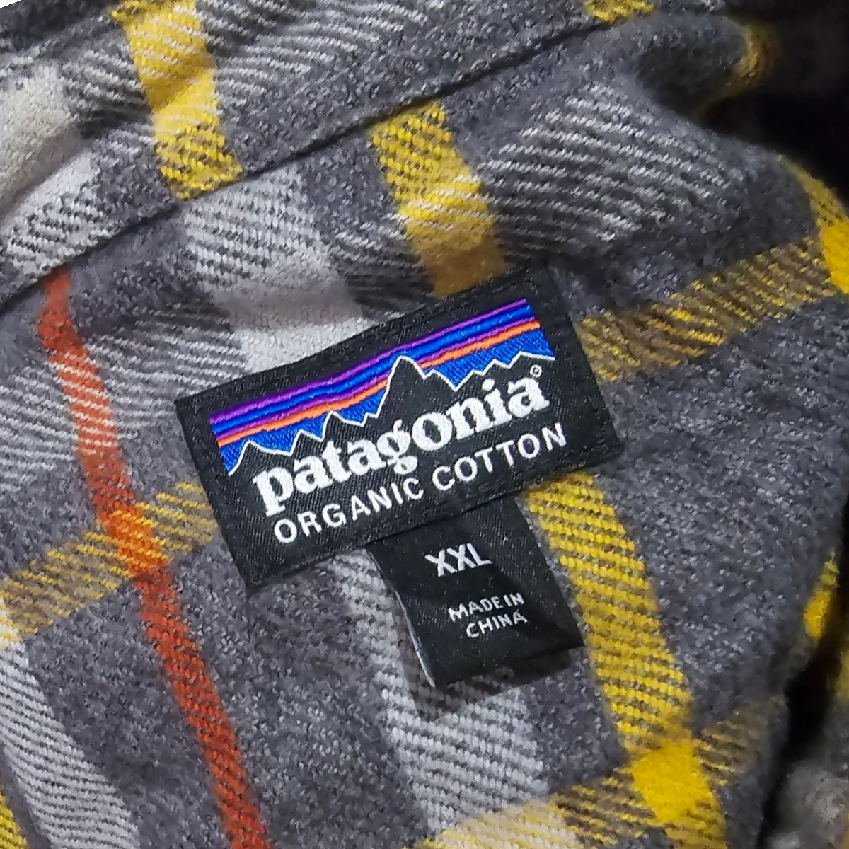 Camisa Patagonia 2xl Cuadro Gris Y Amarillo