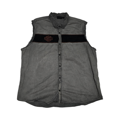 Camisa Sin Mangas Harley Davidson 4xl Gris Deslavado