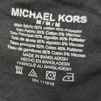 Playera Manga Larga Michael Kors Mediana M Negro Gris