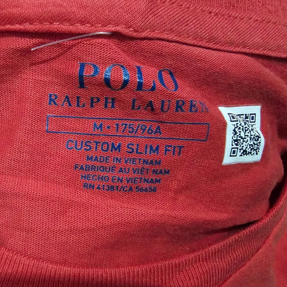 Playera Ralph Lauren Mediana Custom Slimfit Coral Oscuro