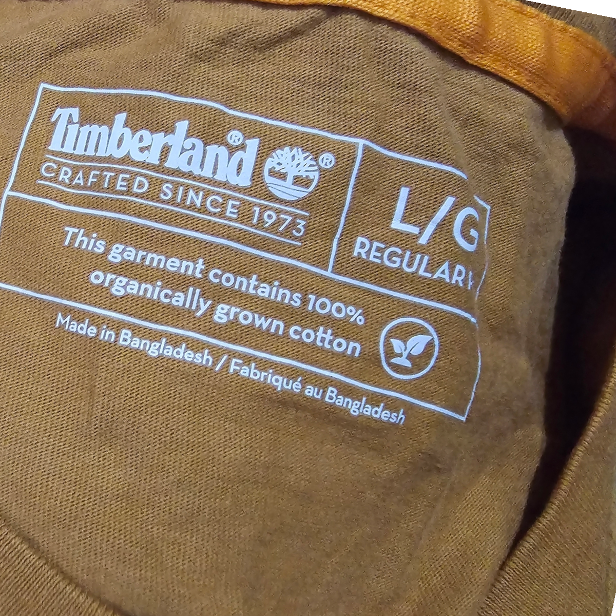 Playera Manga Larga Timberland Grande L Cafe Regular Fit