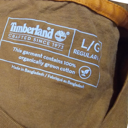 Playera Manga Larga Timberland Grande L Cafe Regular Fit