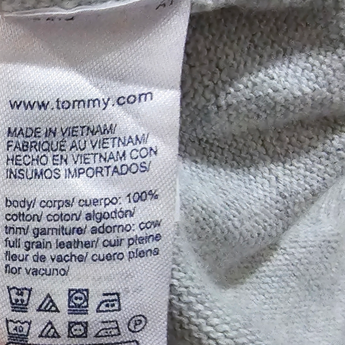 Sueter Tommy Hilfiger Xgrande Xl Gris Medio Cierre