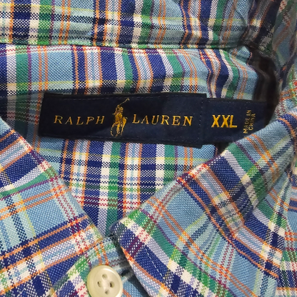 Camisa Ralph Lauren 2xl Cuadro Azul Colores