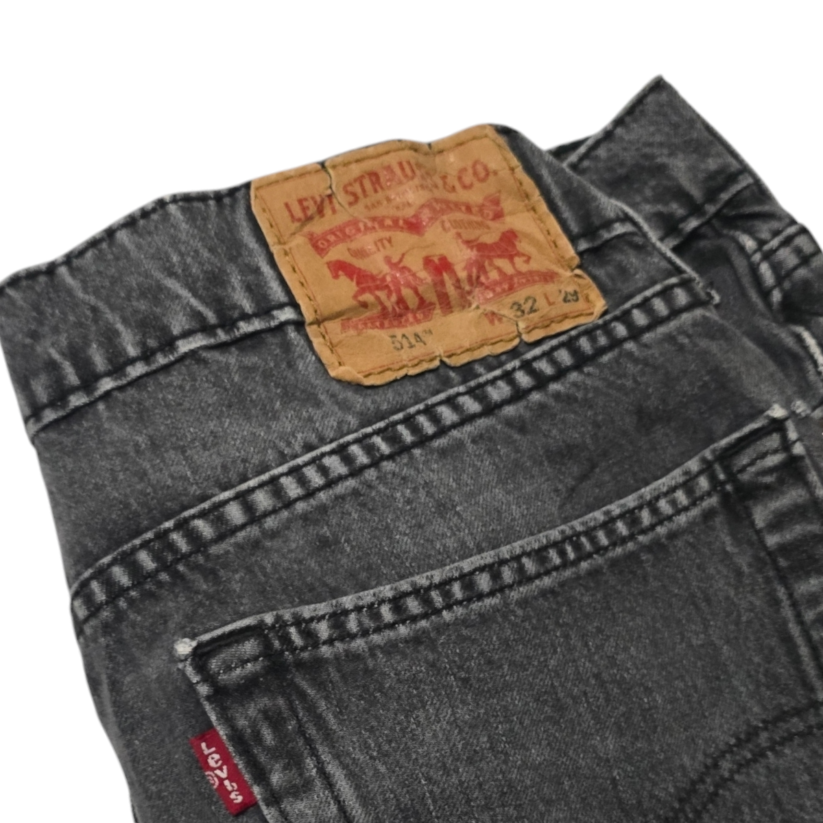 Pantalon Levis 514 32x30 Recto Gris Deslavado